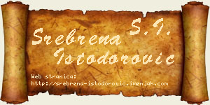 Srebrena Istodorović vizit kartica